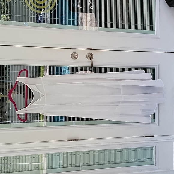 Leifsdottir Anthropologie Cotton White High-Low Midi Dress Sz XS - Picture 9 of 14